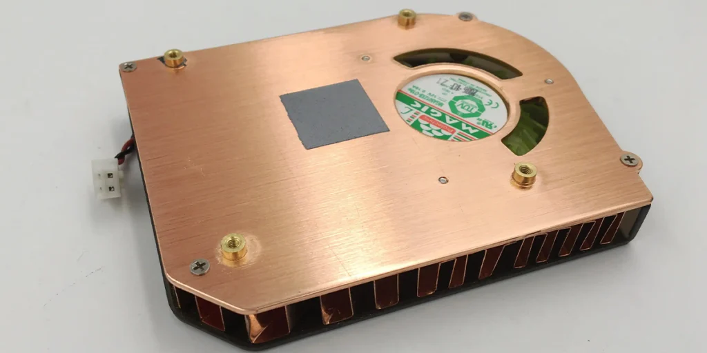 CNC machining of complex heat dissipation copper components